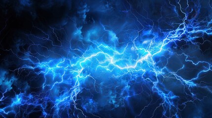 Vibrant blue lightning plasma: electrifying background for dynamic designs