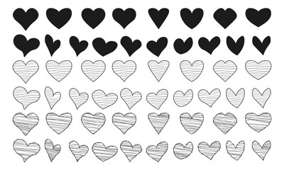 Design elements. Set of heart. Vector