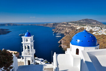 View of Oia on the island of Santorini in Greece