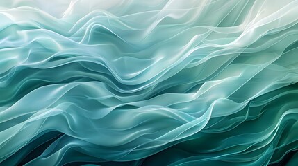 Obraz premium Abstract Background Illustrating Dreamy Aqua Waves and Delicate Pastel Hues