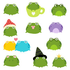 Stickers with frogs