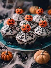 halloween pumpkin cupcakes