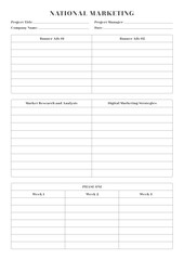 Marketing Planning Page Planner Sheets efficient way to organize & track their marketing activities