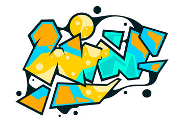 win word graffiti text sticker illustration