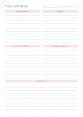 Versatile Generic Planning Pages and Planner Sheets Design Template for daily, weekly, and monthly organization for organizing daily routines and personal goals