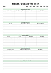 Versatile Generic Planning Pages and Planner Sheets Design Template for daily, weekly, and monthly organization for organizing daily routines and personal goals