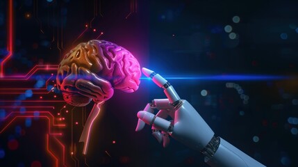 Artificial Intelligence Interacting with a Human Brain
