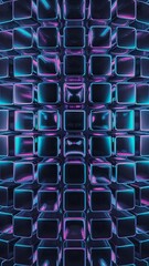 Fototapeta premium Abstract 3d background wallpaper with glass with colorful light emitter iridescent neon Design visual element for banner header poster or cover.
