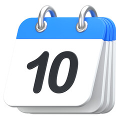 desk calendar 3D Icon Illustration. Low Poly Style