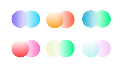 Transparent graphic design circles element . Connected round shapes. Company logo. Vector