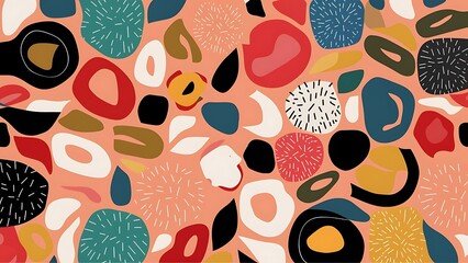 Colorful abstract shapes and patterns, Digital background illustration vector concept