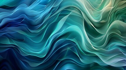 Fototapeta premium Abstract Background with Soft Bokeh and Gentle Aqua Gradients in Serene Pastel Hues