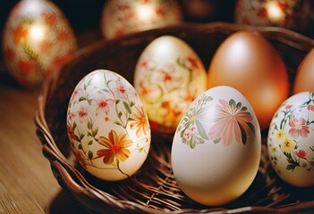 美しい模様が描かれたイースターエッグ