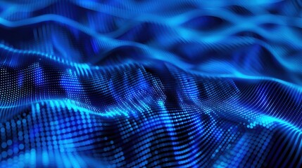 Wave of dots and weave lines. Abstract Digital Technology Background. Abstract wave moving dots flow particles, hi-tech and big data background design for brochures, flyers, magazine, business card,