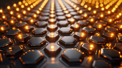Fototapeta premium A realistic scientific picture taken in a electronic microscope, showing some strongly structured graphene moleculs, advantages for energy storage. 