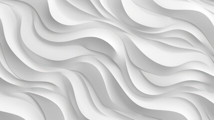 Obraz premium Elegant monochrome white seamless wave texture pattern background for design projects