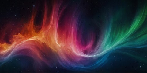 Abstract aurora colorful background with space,