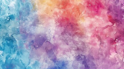 Fototapeta premium Abstract Watercolor Background - Colorful Pastel Sky Swirls, Ink Wash Painting