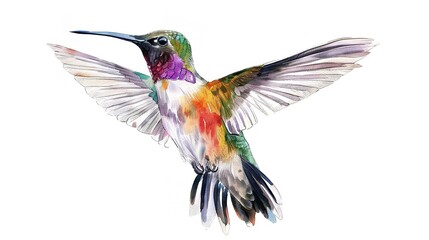 Fototapeta premium hummingbird and flower