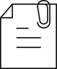 Note and Paper Clip Icon