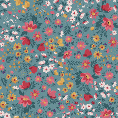 Seamless flowers pattern.Ready to print