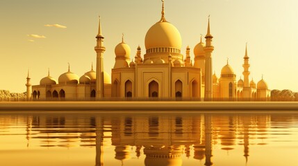 Obraz premium taj mahal at sunset