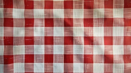 A red and white checkered cloth