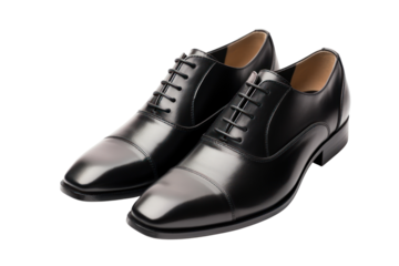 A pair of elegant dress shoes for special occasions, isolated on white background