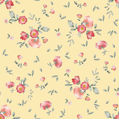 Seamless flowers pattern.Ready to print