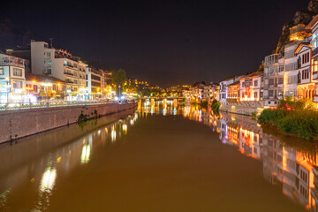 Obraz premium A beautiful combination of darkness and light in Amasya, Turkey