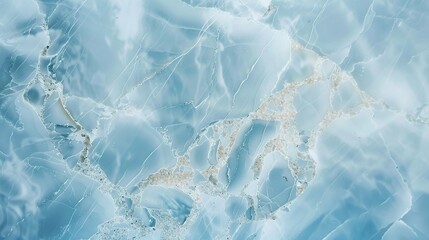 Close-Up View of a Light Blue Marble Table Surface, Showcasing the Subtle Veining and Smooth Texture from Above
