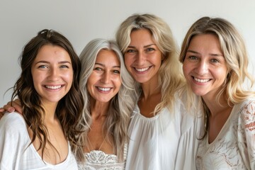 Fototapeta premium Beautiful smiling woman of different ages side by side