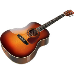 Fototapeta premium Guitar, background removed, png file.
