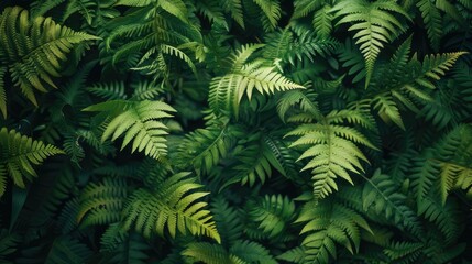 Whimsical fern leaves background natural