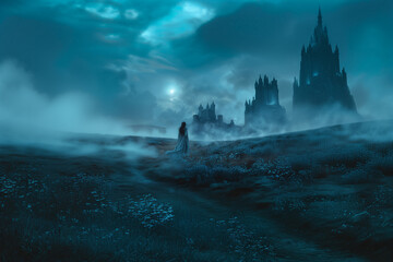 Ethereal Spires: Where Ancient Stones Dance with Magic - generative AI