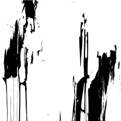 Chic Ebony Brushstrokes on Immaculate Ivory Surface