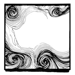 Artistic Monochrome Patterns on Pristine White Panel