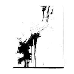 Graceful Monochromatic Ink Brushstrokes on Pristine White Canvas