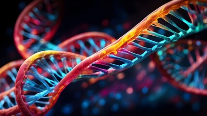 Vibrant strand of DNA from humans