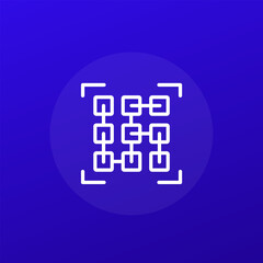 pattern recognition linear icon for web