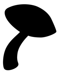 Forest edible mushroom - vector silhouette picture for logo or pictogram. Boletus edulis - edible mushrooms for sign or icon