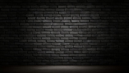 black wall brick background with vigmette effect
