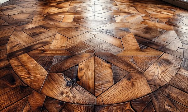 Wooden parquet floor pattern