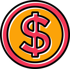 Dollar Symbol Vector Icon