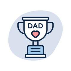 Visually perfect icon of trophy in editable design style