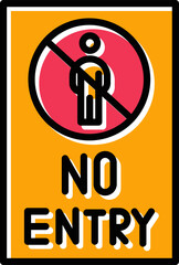 No Entry Sign Vector Icon