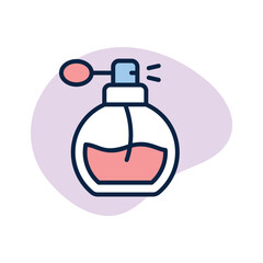 A scalable icon of perfume bottle, unique vector of fragrance bottle