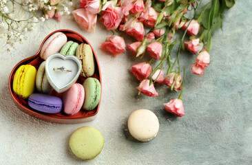 diamond engagement ring in gold box