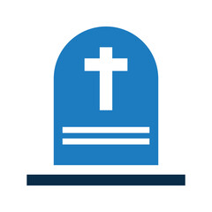 Death, grave, gravestone icon.