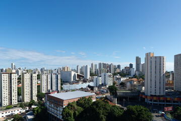 Obraz premium View from the top of buildings and residential houses in the city of Salvador Bahia.